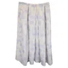 ERDEM ERDEM FLORAL MIDI SKIRT IN LIGHT BLUE SILK