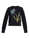 Erdem Floral-motif Crew-neck Sweater In Blue