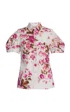 Erdem Floral Organic-cotton Top In Multi