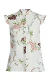 Erdem Floral Organic-cotton Top In Multi