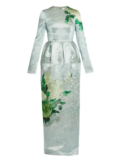 Erdem Kleid Mit Blumenmuster In Green