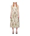 Shop Erdem Floral Pattern Mid-length Dress In Multicolor