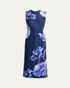 Erdem Floral Pencil Midi Dress In Troubridge Floral In