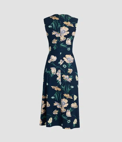 Erdem Floral Ponte Sleeveless Midi Dress In Multi