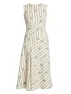 Erdem Floral-print Asymmetric Dress In White