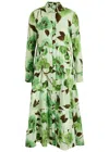 Erdem Floral-print Long-sleeved Midi Dress In Multi Floral