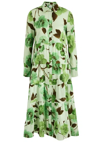 Erdem Floral-print Cotton Midi Shirt Dress In Multi Floral