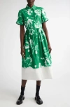 ERDEM ERDEM FLORAL PRINT COTTON POPLIN SHIRTDRESS