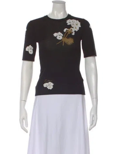 Pre-owned Erdem Floral Print Crew Neck Sweater In Multi