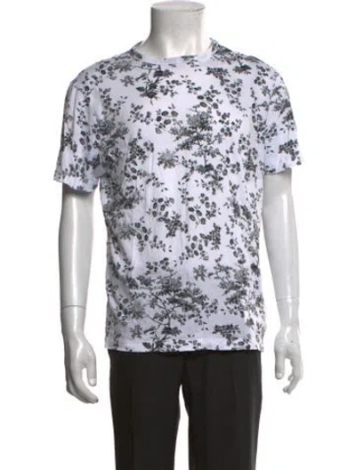 Pre-owned Erdem Floral Print Crew Neck T-shirt In Black/white
