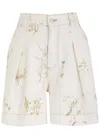 Erdem Floral-print Denim Shorts