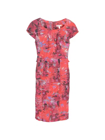 Pre-owned Erdem Floral-print Dress In Red