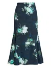 Erdem フローラル スカート In Blue