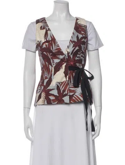 Pre-owned Erdem Floral Print Jacket In Multicolor