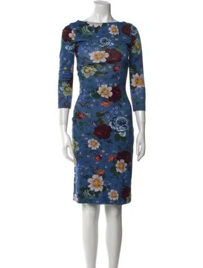 Pre-owned Erdem Floral Print Knee-length Dress