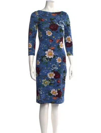 Pre-owned Erdem Floral Print Knee-length Dress