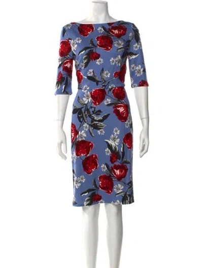 Pre-owned Erdem Floral Print Knee-length Dress In Multi