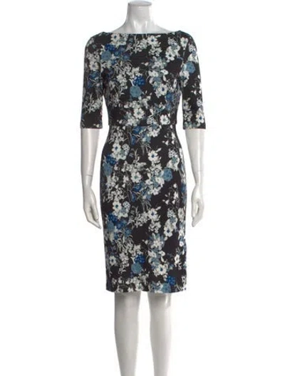Pre-owned Erdem Floral Print Knee-length Dress In Multi