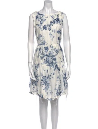 Pre-owned Erdem Floral Print Knee-length Dress In Multi