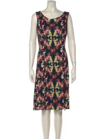 Pre-owned Erdem Floral Print Knee-length Dress In Multi