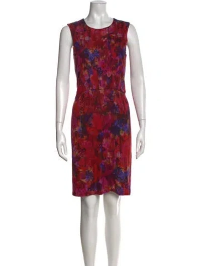 Pre-owned Erdem Floral Print Knee-length Dress In Multi