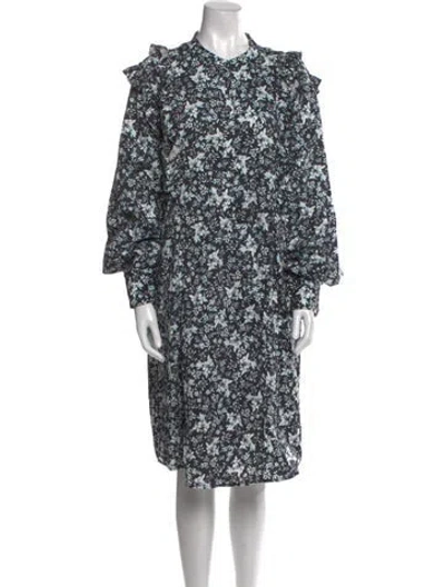 Pre-owned Erdem Floral Print Knee-length Dress In Multi