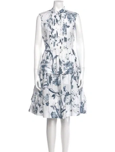 Pre-owned Erdem Floral Print Knee-length Dress In Multi