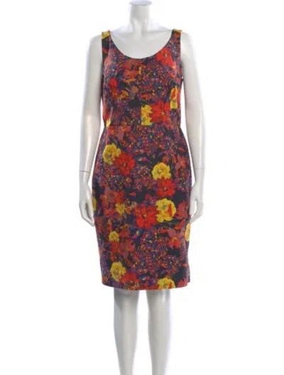 Pre-owned Erdem Floral Print Knee-length Dress In Multi