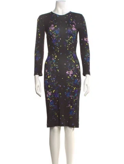 Pre-owned Erdem Floral Print Knee-length Dress In Multicolor