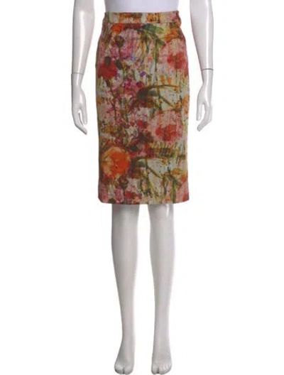 Pre-owned Erdem Floral Print Knee-length Skirt In Multi