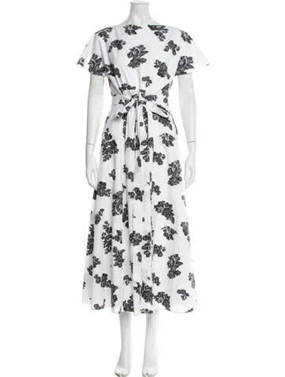 Pre-owned Erdem Floral Print Long Dress In Multi