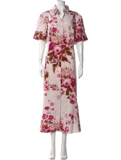 Pre-owned Erdem Floral Print Long Dress W/ Tags In Multicolor