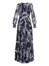 Erdem Floral-print Long-sleeve Maxi Dress In Multi