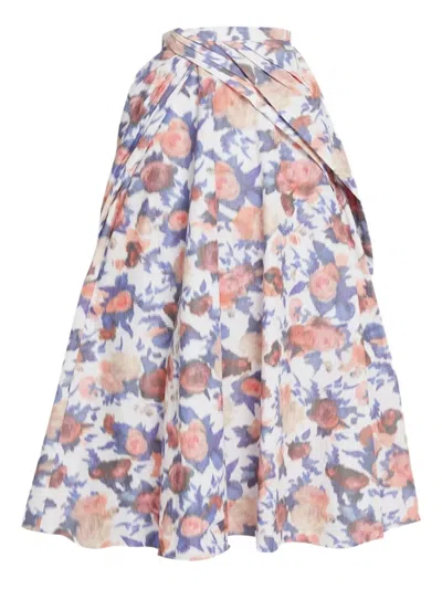 ERDEM FLORAL-PRINT MAXI SKIRT