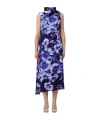 Erdem Draped Georgette Midi Dress