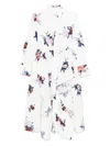 Erdem Floral-print Midi Dress In White