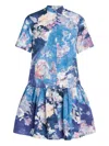 Erdem Floral-print Midi Dress In Blue