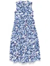 Erdem Midikleid Mit Blumen-print In Blau