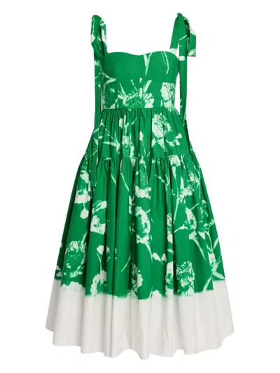 ERDEM FLORAL-PRINT MIDI DRESS