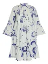Erdem Floral-print Midi Dress In White