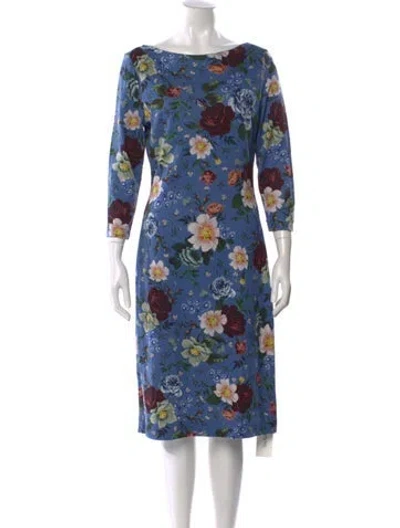 Pre-owned Erdem Floral Print Midi Length Dress
