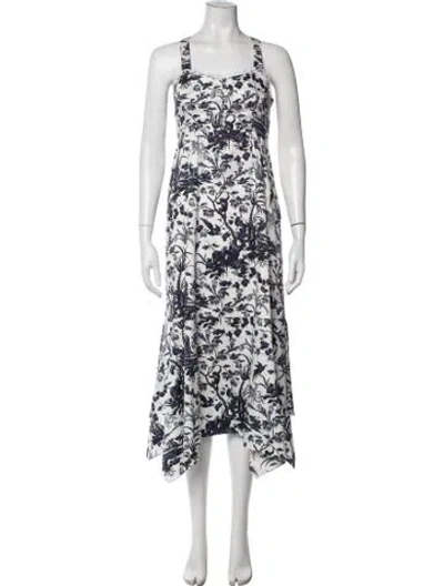 Pre-owned Erdem Floral Print Midi Length Dress In Multi