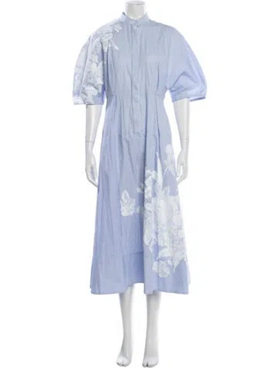 Pre-owned Erdem Floral Print Midi Length Dress W/ Tags In Multi