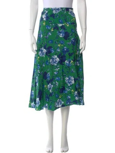 Pre-owned Erdem Floral Print Midi Length Skirt In Multi