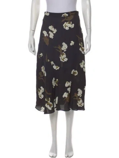 Pre-owned Erdem Floral Print Midi Length Skirt In Multi