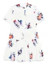 Erdem Tiered Floral-print Cotton-poplin Mini Shirt Dress In White