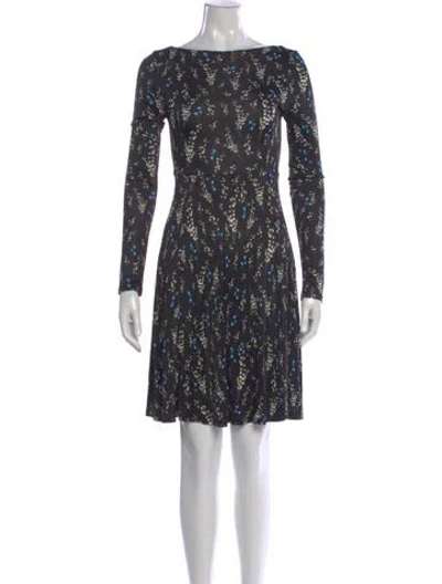 Pre-owned Erdem Floral Print Mini Dress In Black