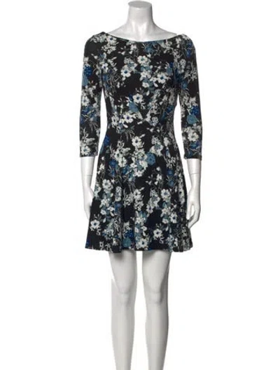 Pre-owned Erdem Floral Print Mini Dress In Multi
