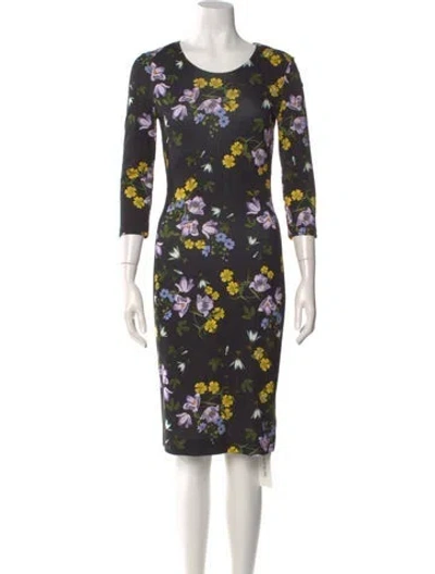 Pre-owned Erdem Floral Print Mini Dress In Multi
