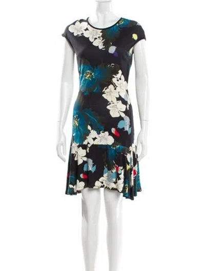 Pre-owned Erdem Floral Print Mini Dress In Multi